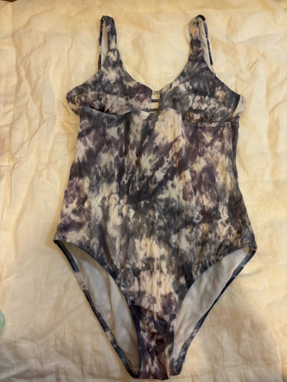 ATHLETA One Piece Swimsuit Womens Small Blue Tie Dye Resort Cruise Beachy
